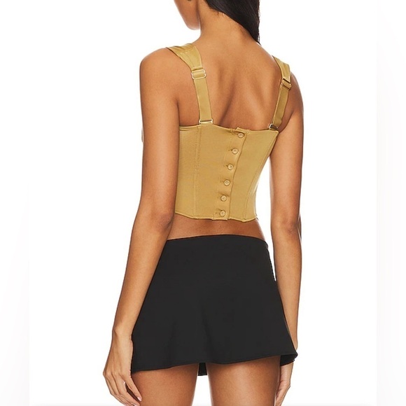 Revolve We Are HAH Knock Out Top in Shroom Stretch Corset Bustier Size XS NWT - Picture 2 of 13